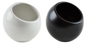 Set of 2 Pinch Pots Black and White