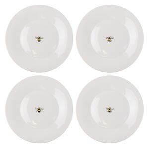 Set of 4 Bee Side Plates White