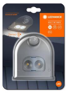 LEDVANCE Door Down LED outdoor wall light, silver
