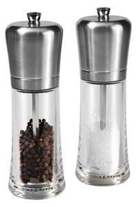 Set of 2 Cole & Mason Sandown Salt & Pepper Mills Clear