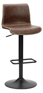 Venice Faux Leather Bar Stool Brown