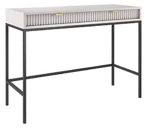 Napa Wooden Laptop Desk With 2 Drawers In Matt Grey