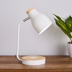 Imogen Phone Charging Desk Lamp White