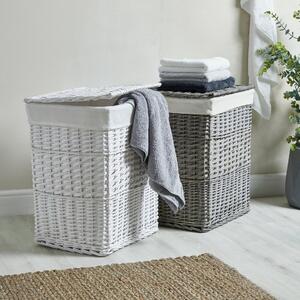 Versailles Grey Square Laundry Basket Grey