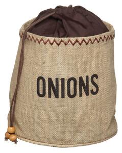 KitchenCraft Hessian Onion Preserving Bag Brown