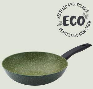 Prestige Eco 28cm Non-Stick Stir Fry Pan Green, White and Black