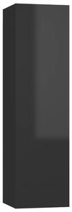 TV Cabinet High Gloss Black 30.5x30x110 cm Engineered Wood