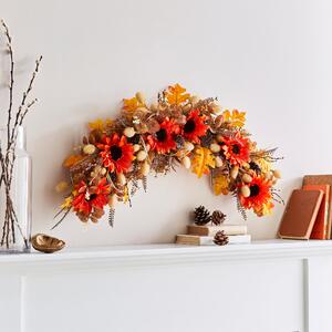 Artificial Orange Sunflower Wall Garland