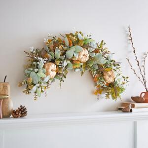 Artificial Gold Pumpkin Wall Garland Gold