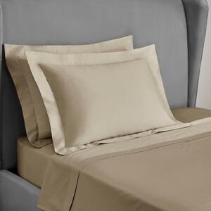 Dorma 300 Thread Count 100% Cotton Sateen Plain Oxford Pillowcase Beige