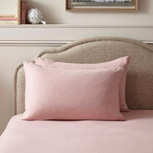 Simply Brushed Cotton Standard Pillowcase Pair Blush