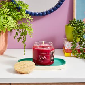 Black Cherry Jar Candle Red