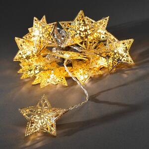 Konstsmide Christmas 16-bulb LED string lights with golden stars