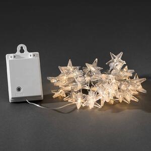 Outdoor star LED string lights, 80 bulbs, battery