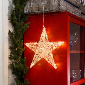 Five-pointed acrylic star Ingar with LEDs