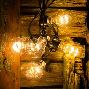 LED string lights filament amber 5-bulb
