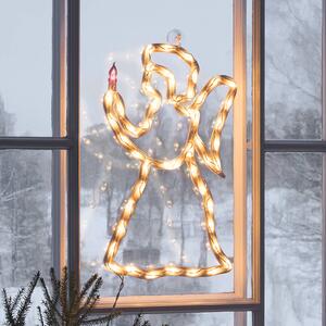 LED window silhouette Angel for indoors 50-bulb