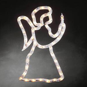 LED window silhouette Angel for indoors 50-bulb