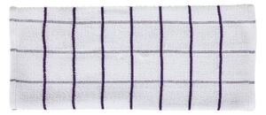 Pack of 5 Violet Terry Tea Towels Purple and White