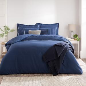 Ryleigh Navy Duvet Cover and Pillowcase Set Navy (Blue)