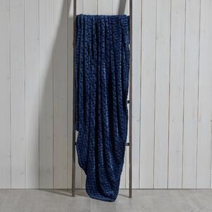 Willow Recycled 130cm x 180cm Throw Navy Blue