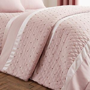 Catherine Lansfield Sequin Cluster Blush Bedspread Blush