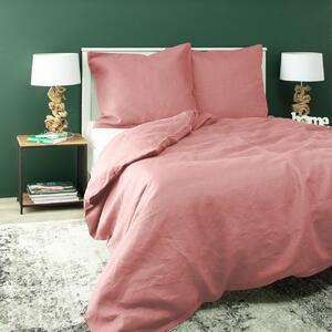 Linen bed clothing 220x200 pink