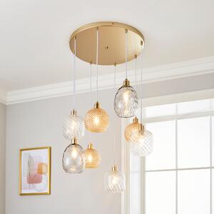 Elodie 8 Light Cluster Ceiling Fitting Gold