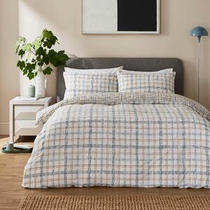 Modern Check Cosy Easycare Duvet Cover and Pillowcase Set Green