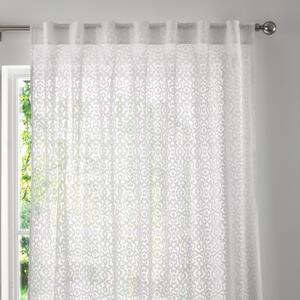 Clipped Global White Slot Top Voile Panel White