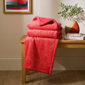 Chenille Spot Throw 130x180cm Pink