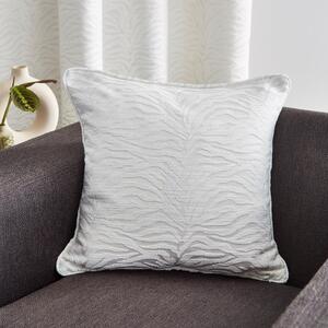 Zebra Luxe Cushion White