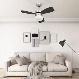 Ceiling Fan with Light and Remote Control 76 cm Dark Brown