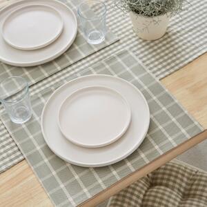 Set of 2 Large Check Sage Placemats Green/White