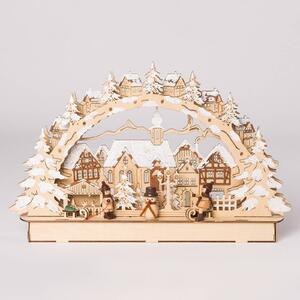 Stunning LED candle arch Town With Winter Children