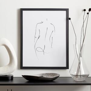 Standing Nude Framed Print Black/white