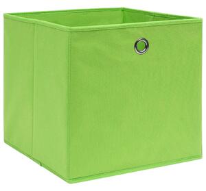 Storage Boxes 4 pcs Non-woven Fabric 28x28x28 cm Green