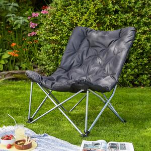 Padded Butterfly Chair Black