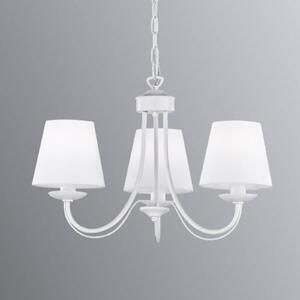 Trio Lighting Cortez chandelier, white, 3-bulb