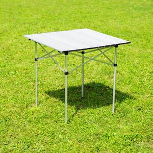 Costway Roll Up Portable Folding Camping Aluminum Picnic Table