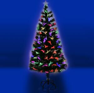 Costway 5ft Fibre Optic Christmas Tree with Top Star