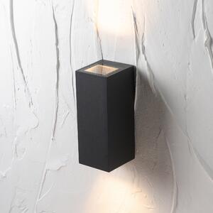 Acer Square Outdoor Dual Wall Light Grey