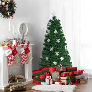 Costway 4ft Fibre Optic Christmas Tree with Snowflake Decoration