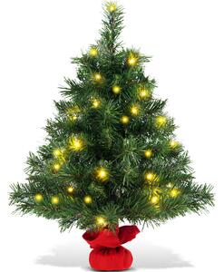 Costway 2ft Artificial Table Top Christmas Tree with LED Lights