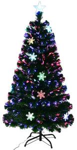 Costway 5ft/1.5m Fibre Optic Christmas Tree with Snowflake and Star Decoration
