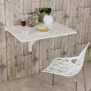 Costway Wooden Folding Wall-Mounted Drop Leaf Table-White