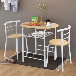 Costway Compact Breakfast Dining Table Set-White