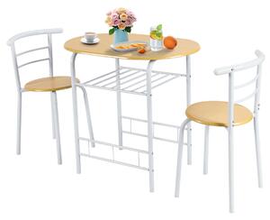 Costway Compact Breakfast Dining Table Set-White