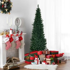 Costway 8ft / 2.4m Artificial Pencil Slim Christmas Tree with Metal Stand