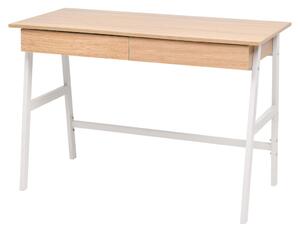Writing Desk 110x55x75 cm Oak and White